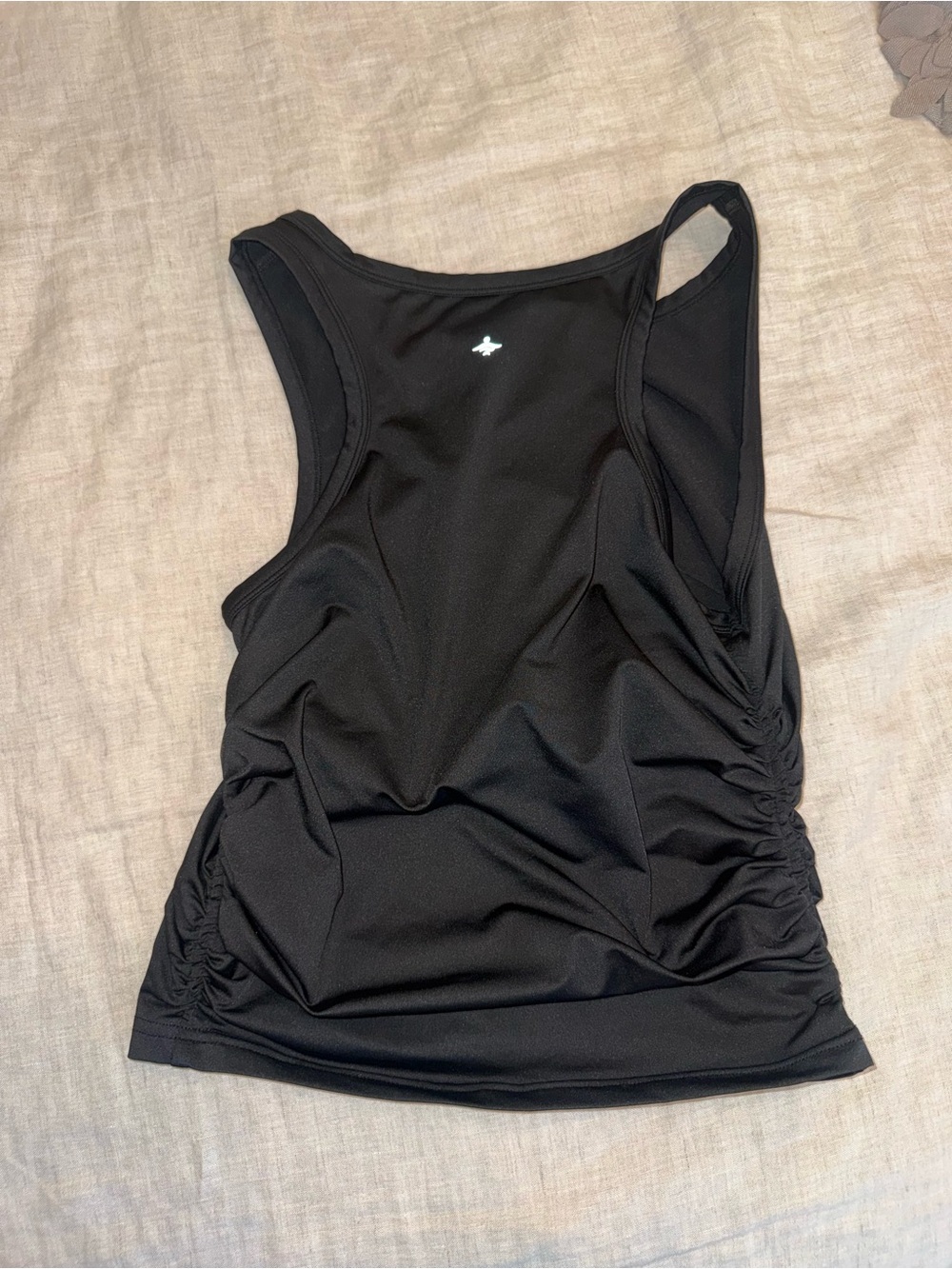 Halara Black Ruched Tank Top - Picture 2 of 2